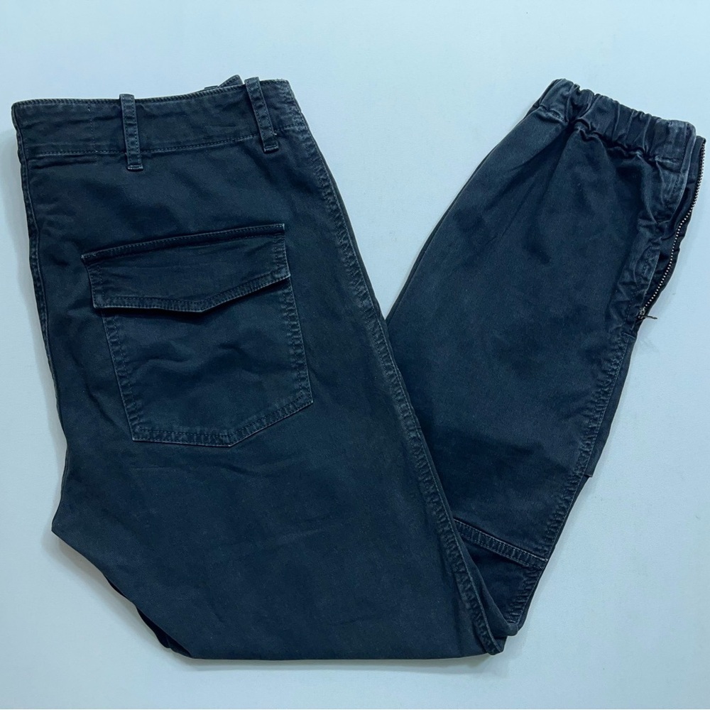 NILI LOTAN Carbon Black Cropped Military Pants Womens Size 6 Zip Made in USA